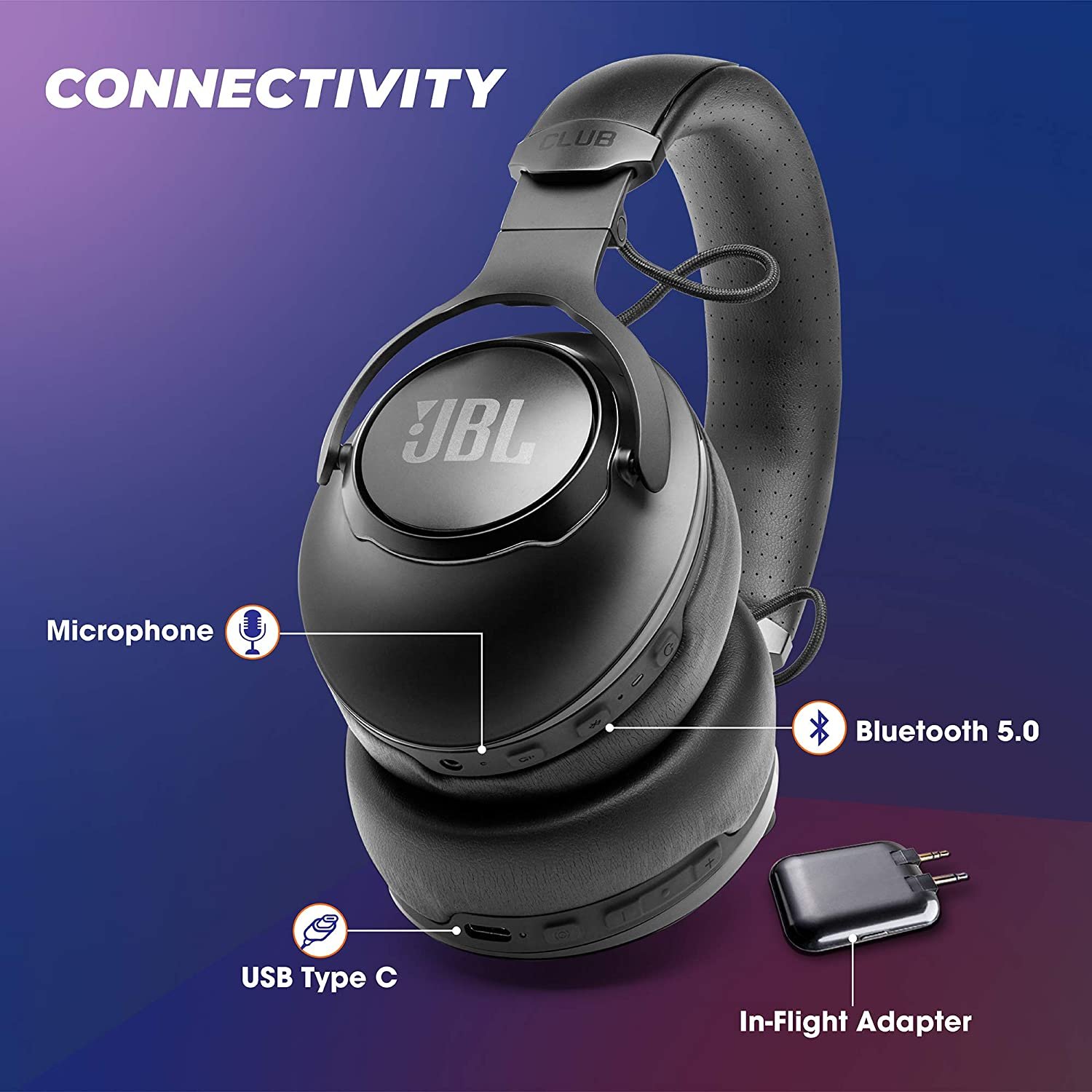 JBL Club 950NC Wireless 55 Hrs Playtime, Adaptive Noise Cancellation, Built-in Alexa and Bt 5.0