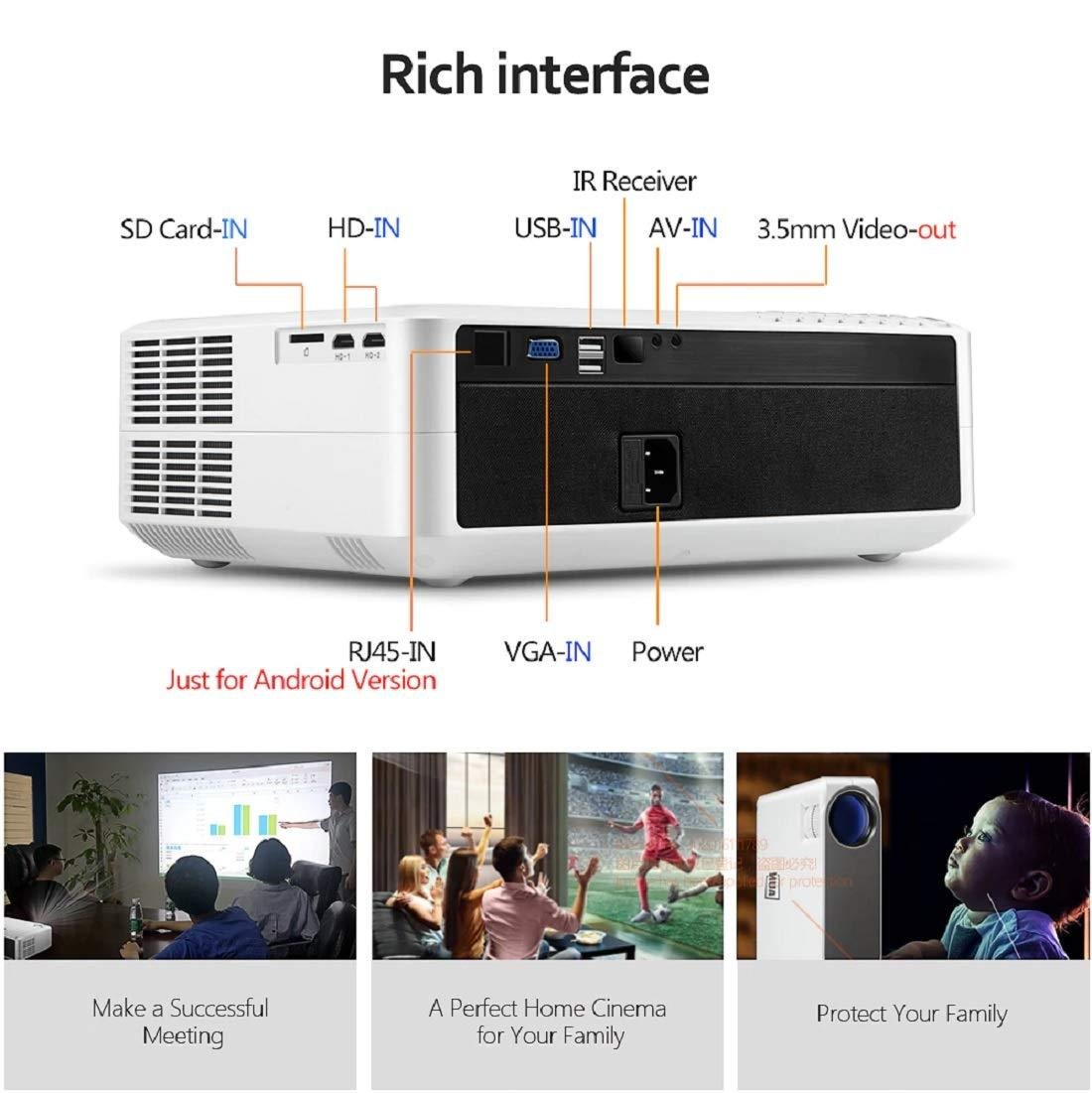 AUN AKEY6 Projector Full HD 1080P Resolution 6800 Lumens Built in Multimedia System Video Beamer LED Projector for Home Theater