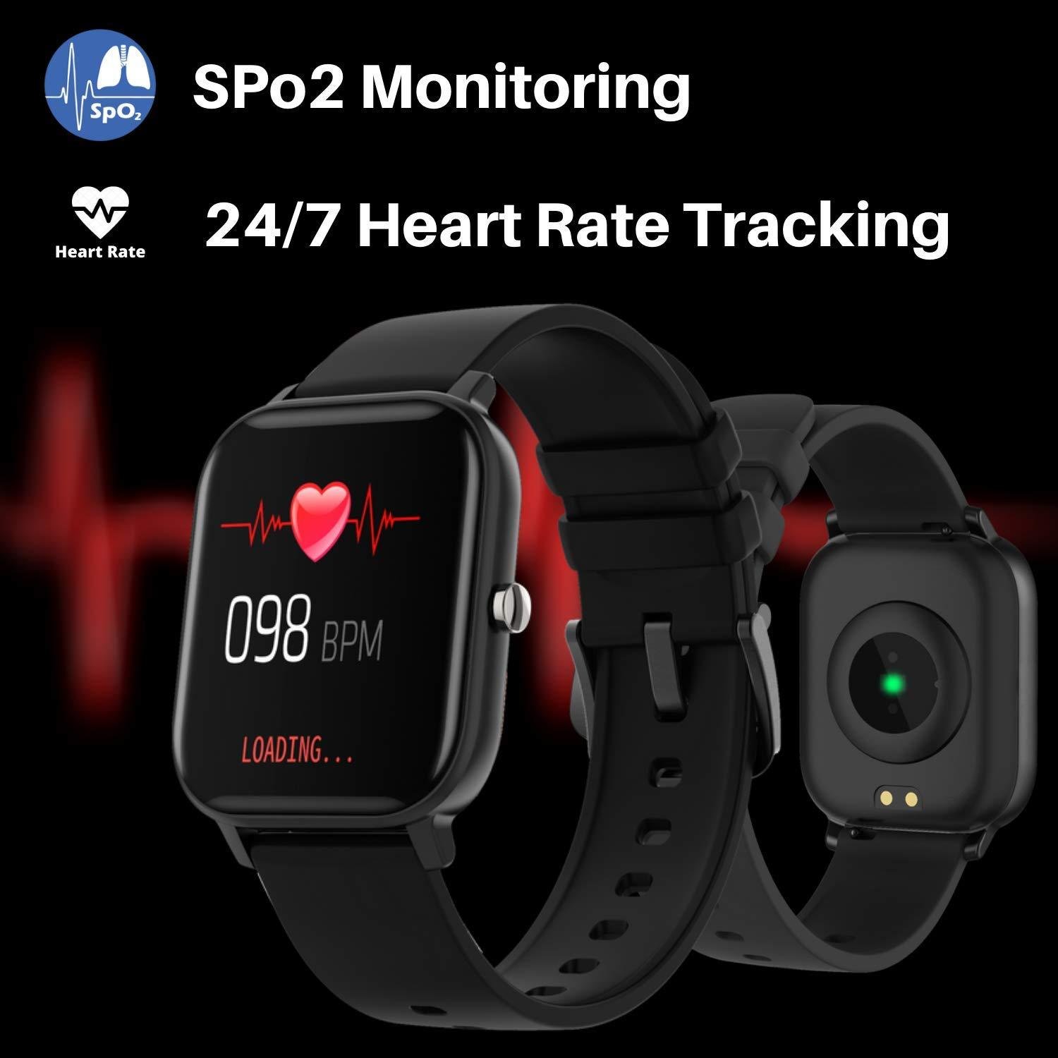 Fire-Boltt Full Touch Smart Watch with SPO2, Heart Rate, BP, Fitness and Sports Tracking - 1’4 inch high Resolution Display