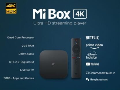 Ml Box S Android Version 9.0 with Google Assistant Remote 4K HDR Wi-Fi Bluetooth 4.2 8 GB (Black)