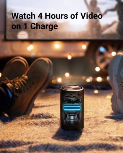 6 4 Anker Nebula Capsule, High-Contrast Pocket Cinema, 360°, Android 7.1, 4-Hour Backup.