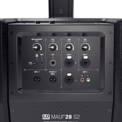 9 LD Systems LDMAUI28G2 MAUI 28 G2 - Portable Column PA System with Mixer and Bluetooth, Black