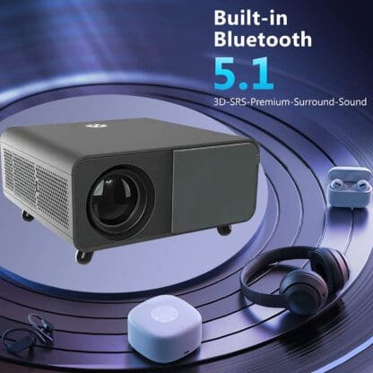 1080P mini projector 6 PIXPAQ APEX (JAPAN) PROJECTOR 1080P NATIVE FULL HD HOME PROJECTOR, 4K SUPPORT, 11000 LUMEN LED, 300+ INCH SCREEN | INBUILT 10W SPEAKER | 4P+4D DIGITAL KEYSTONE, WITH NETFLIX, PRIME ETC | WIFI & BT |